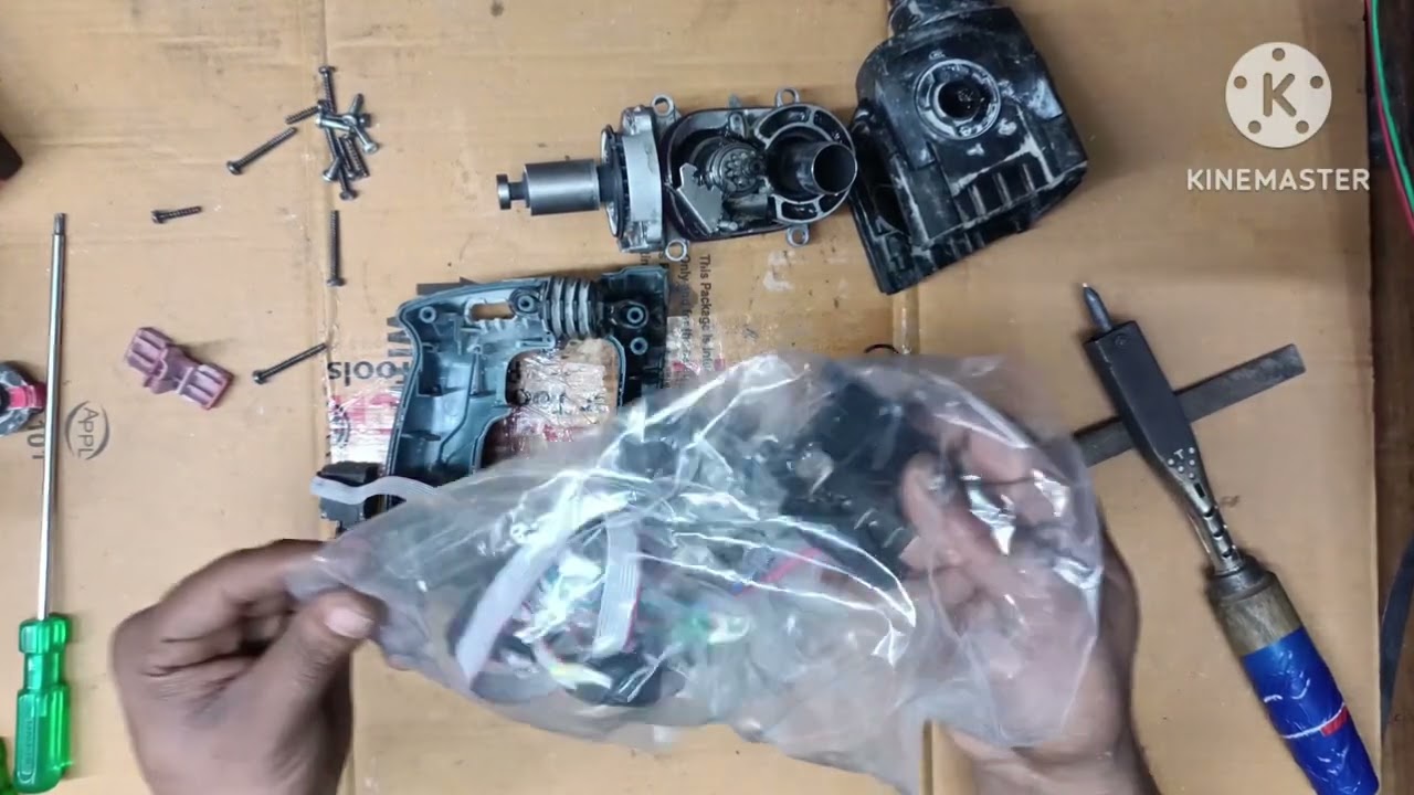 Bosch Cordless rotary hammer drill GBH 185 li SWITCH KITT REPLACED repair 