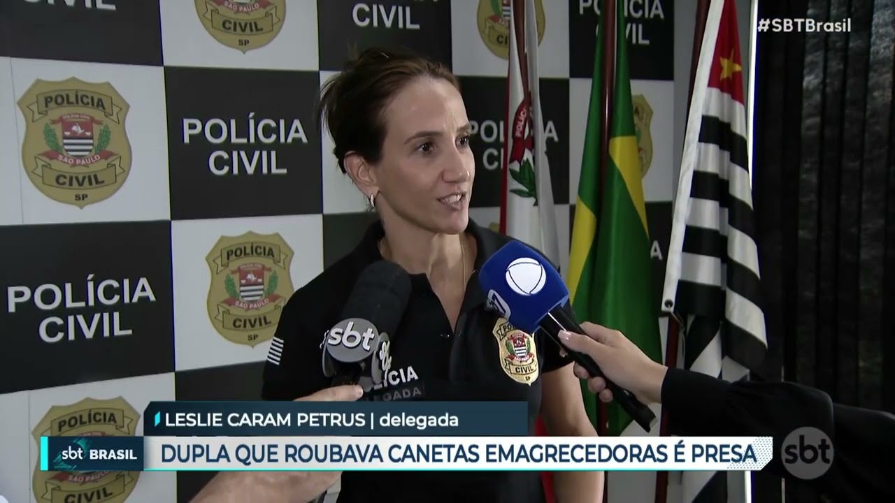 SBT News - Polícia prende ladrões de canetas emagrecedoras após série de ataques a farmácias em SP