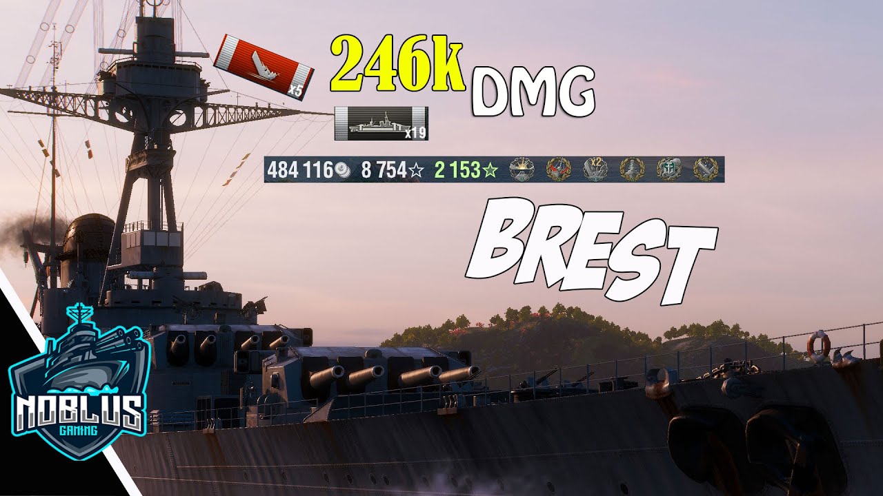 Croiseur Super Lourd Brest - 246k - 5 Kills - World of Warships