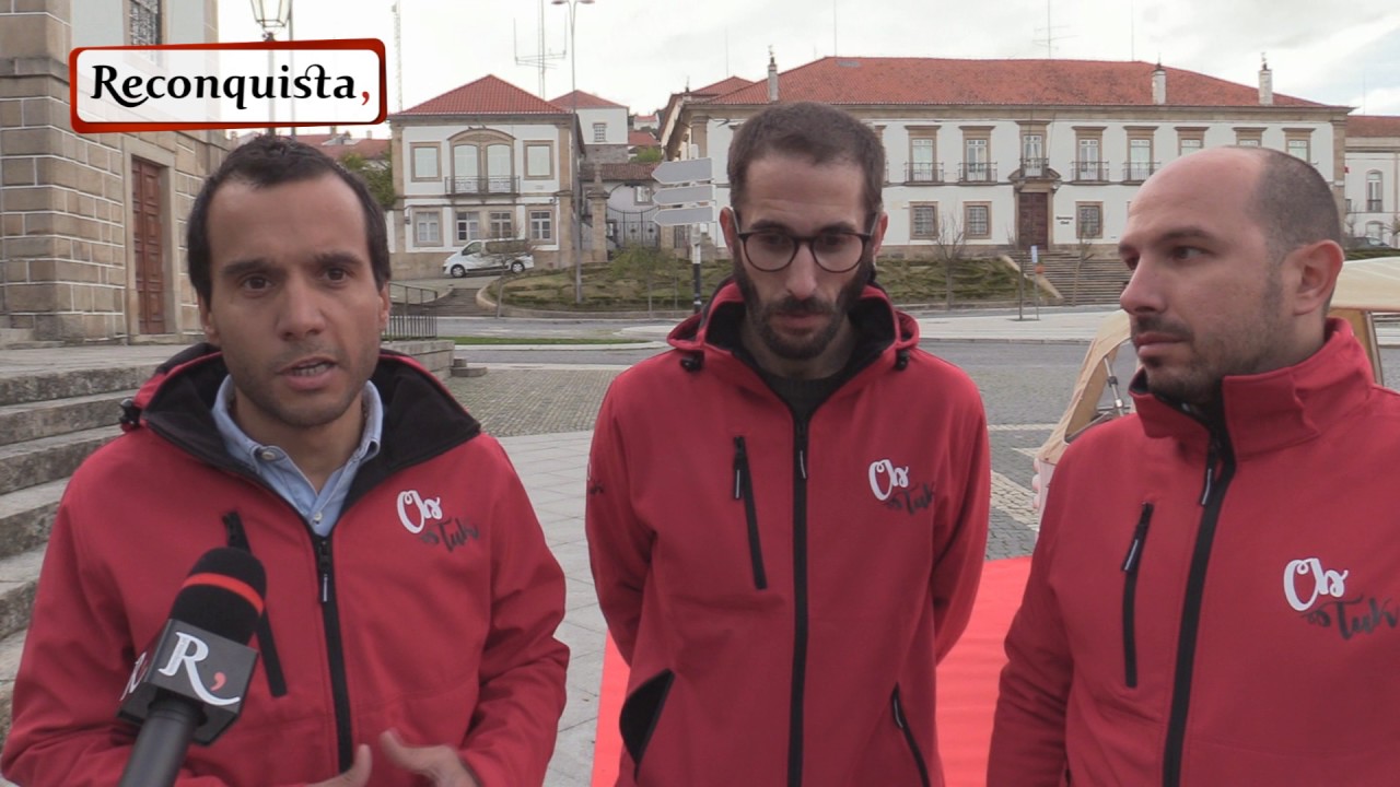 Tuk tuk chega a Castelo Branco. Fomos dar uma volta