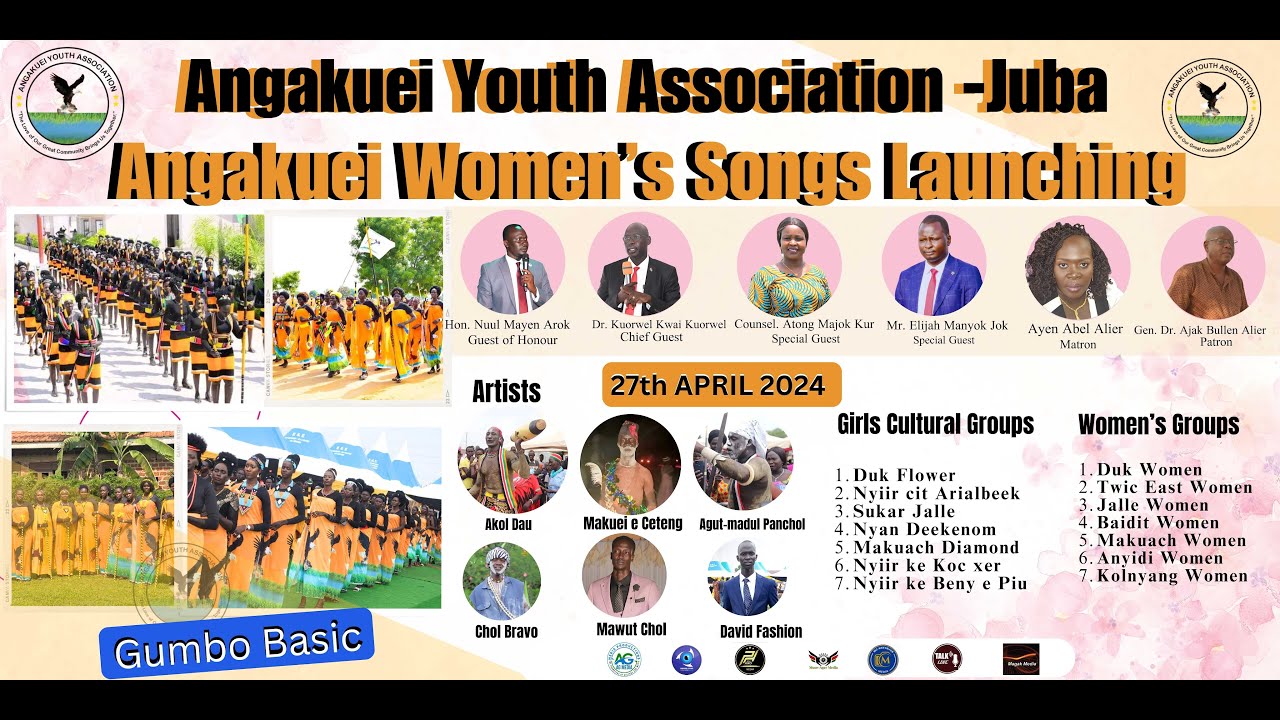 Angakuei Women’s Songs launch at Gumbo Basic on April 27, 2024.  Organized by AYA in Juba. FHD Video