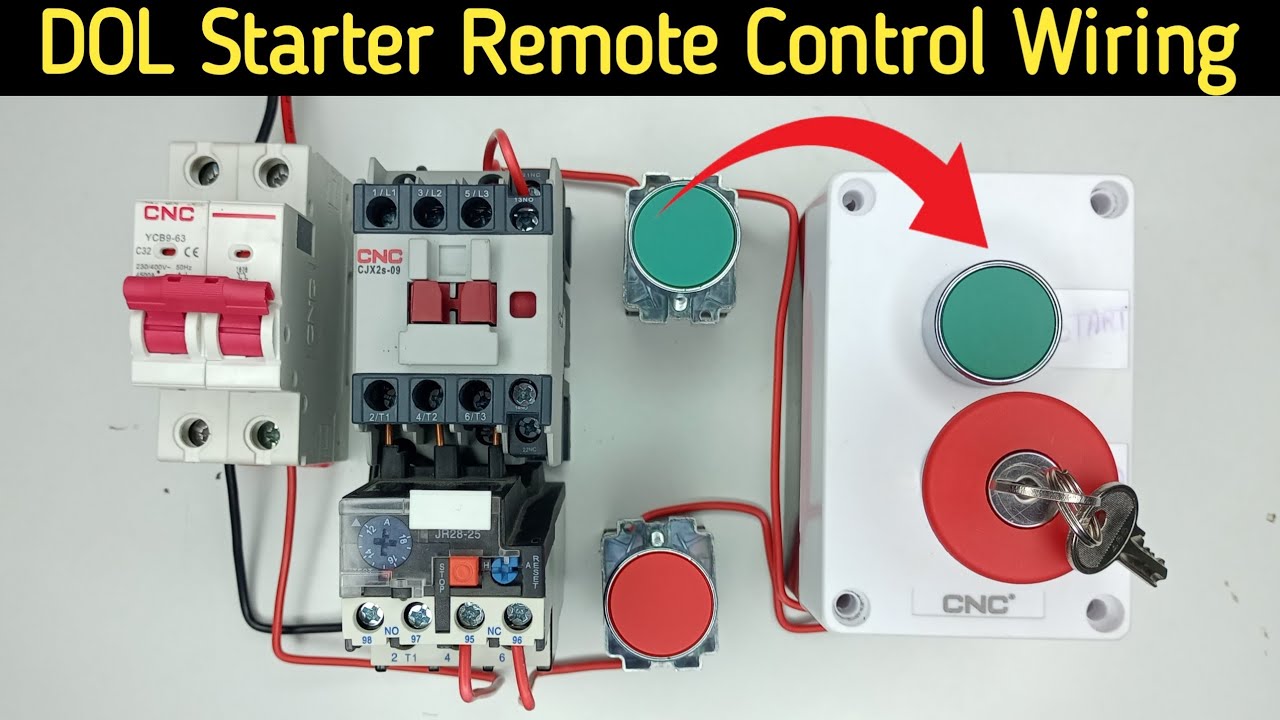 DOL Starter Remote Control Wiring In Hindi | DOL Starter Connection With Local Push Button Station