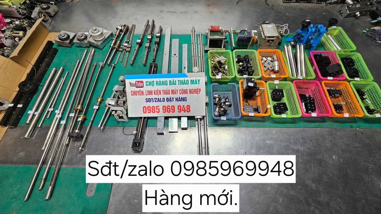(21/1) Đồ CNC tháo máy tinh chỉnh, thanh sắt, vitme, inox,....cho các bác chế cháo. Sđt 0985969948