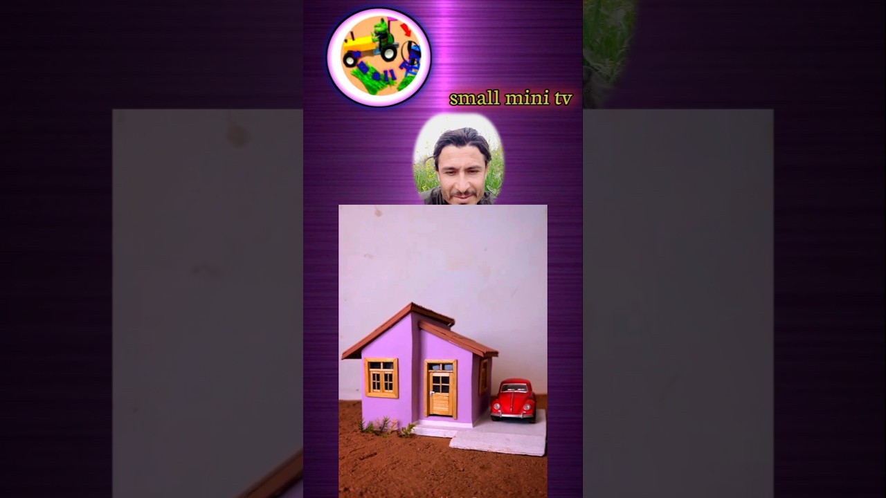 DIY mini concrete small home with car parking 