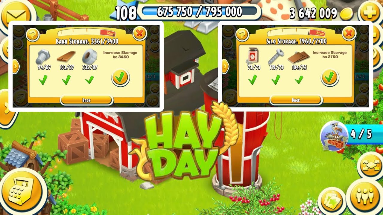 Hay Day Barn & Silo Upgrade!