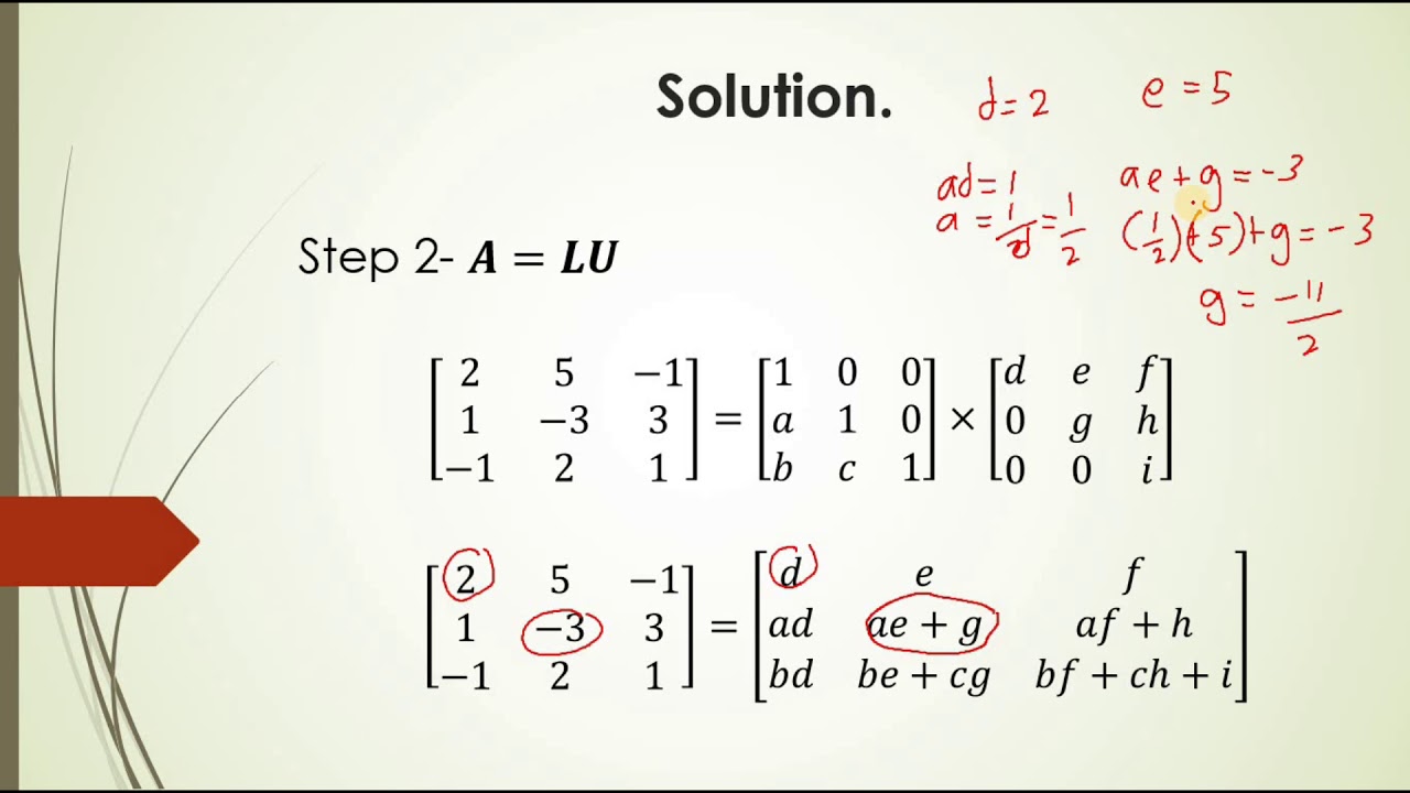 DOOLITTLE METHOD