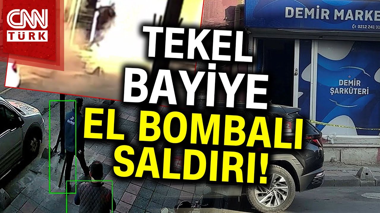 Kağıthane'de Korku Dolu Anlar Kamerada! Tekel Bayiye El Bombasıyla Saldırdılar #Haber