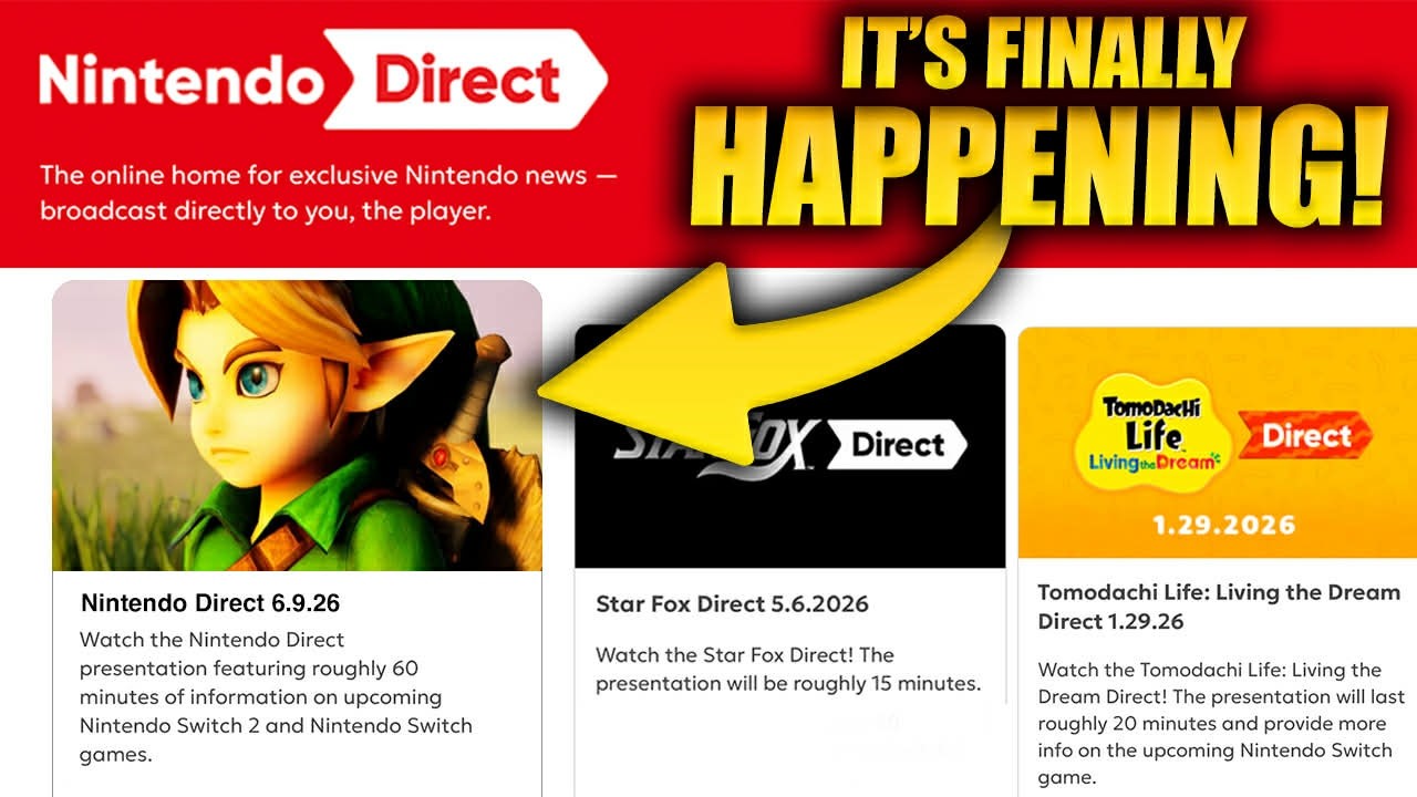 A General Nintendo Direct is Happening Next Week!
