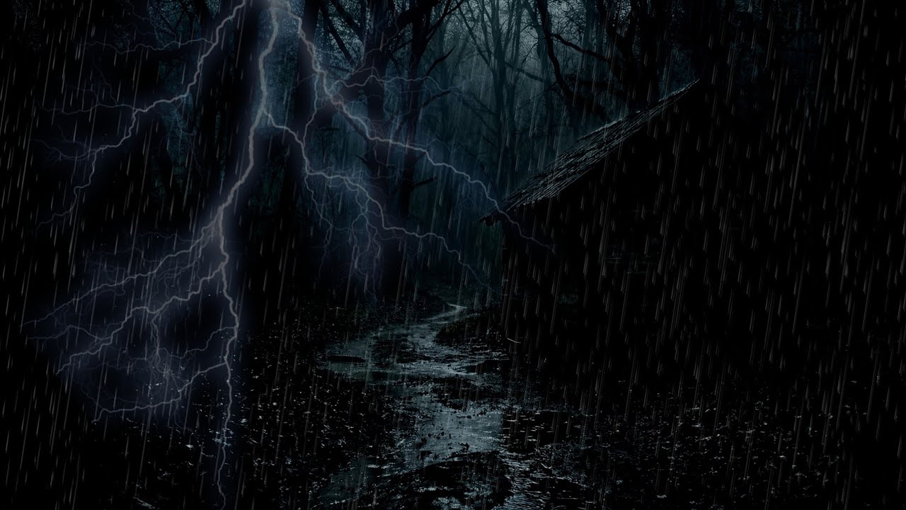 Sleeping soundly amidst heavy rain and terrifying thunder on a fragile zinc roof at night
