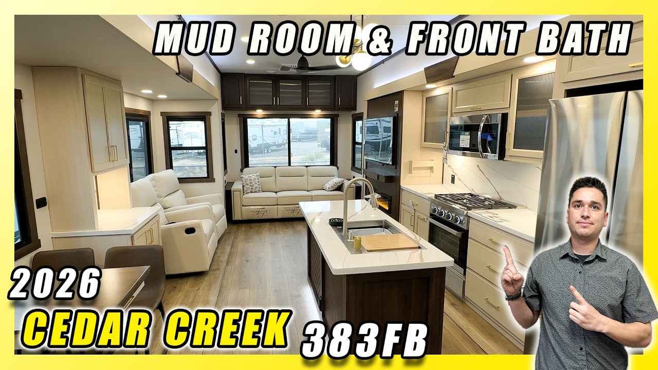 2026 CEDAR CREEK 383FB  IS THIS THE BEST RV? HUGE FRONT BATH/CLOSET & MUD ROOM. LUXURY FIFTH WHEEL
