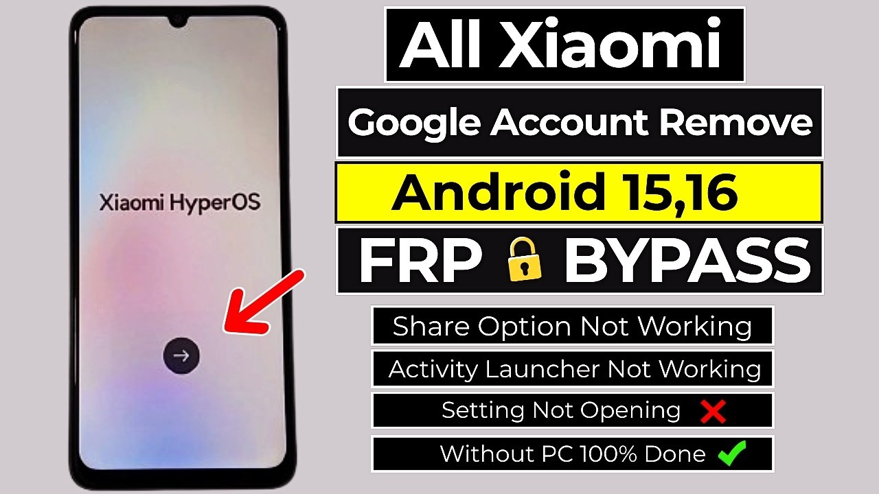 Xiaomi FRP Bypass 2026 | How To Bypass All Xiaomi Redmi Android 15,16 | Unlock Gmail Account Lock