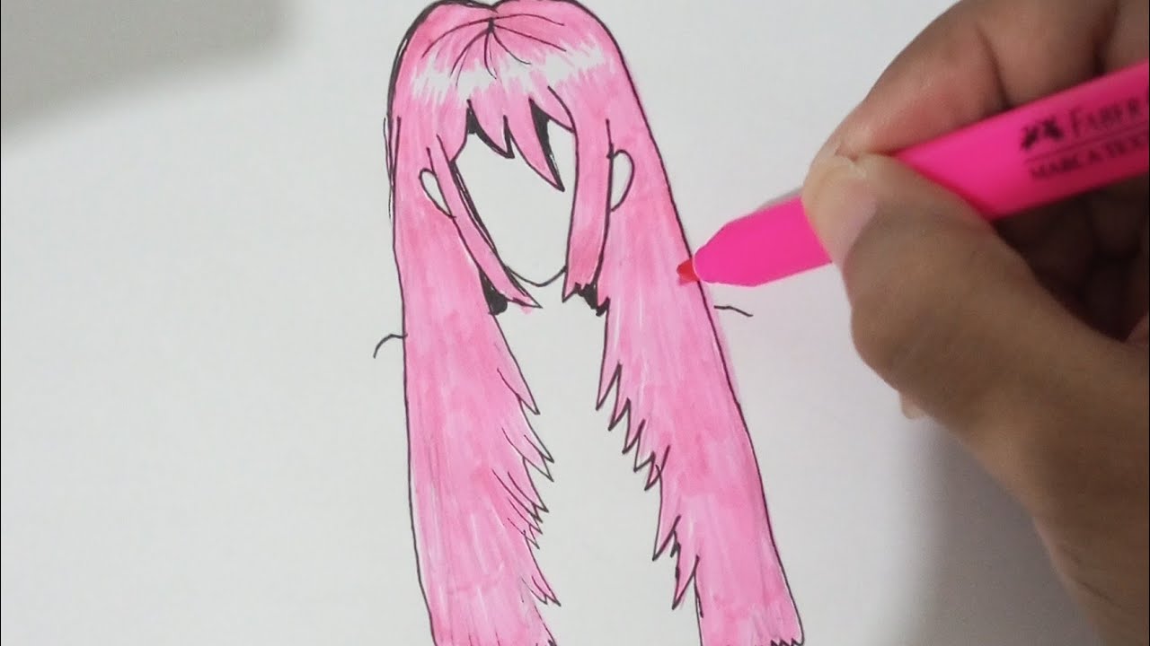 AO VIVO DESENHANDO CABELO DE ANIME ROSA #desenhando #desenhos #aovivo #live #anime  | Amanda Karla