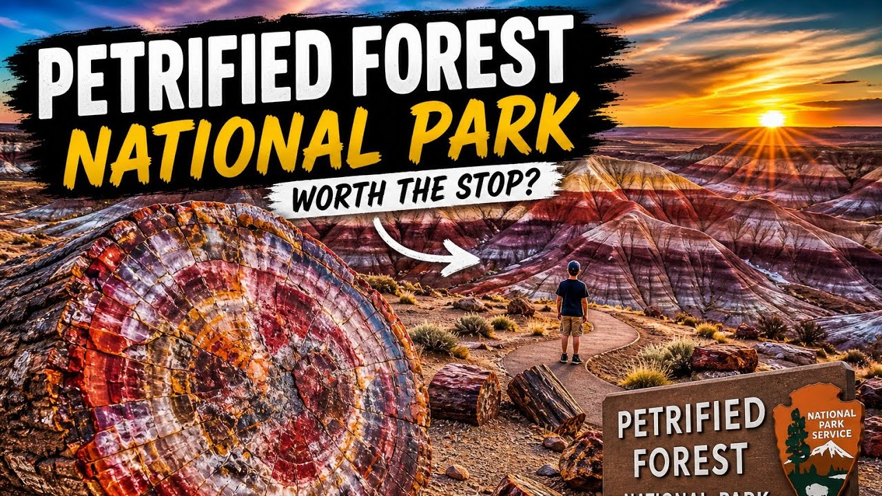Petrified Forest National Park: Hiking, Badlands, Mesas, museums and Petrified Wood