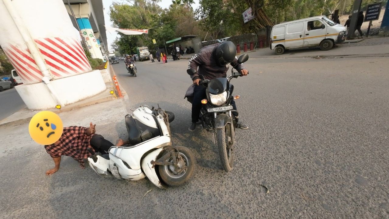 scooty crashed aravali sunday bike ride full of fun with hunter hyper ride