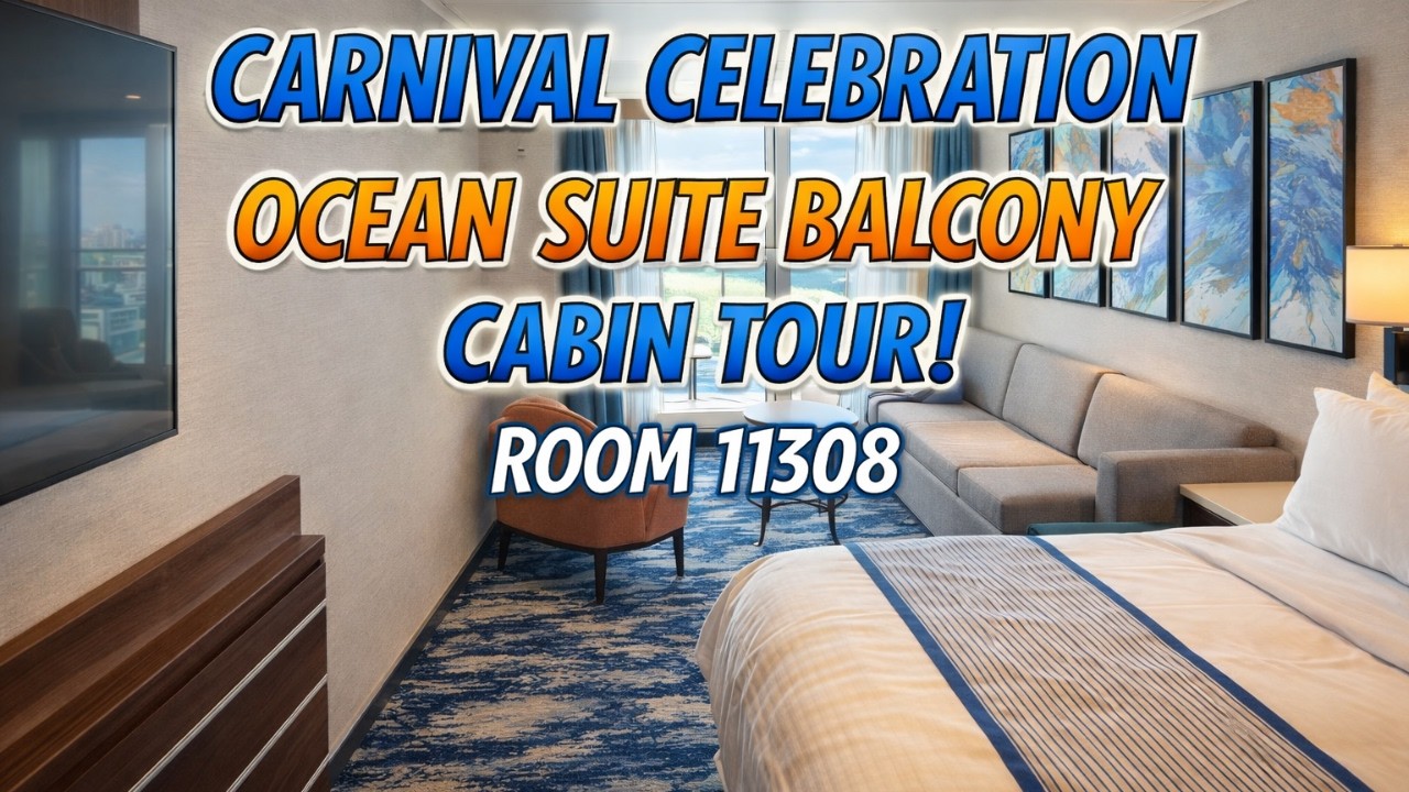 Carnival Celebration Ocean Suite Balcony Tour | Cabin 11308