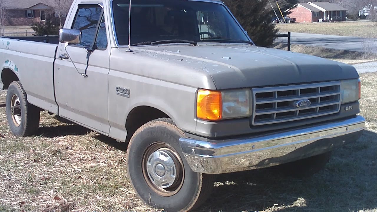 1991 Ford F-250 HD 351W 5.8L Walk around, Start up, and Exhaust
