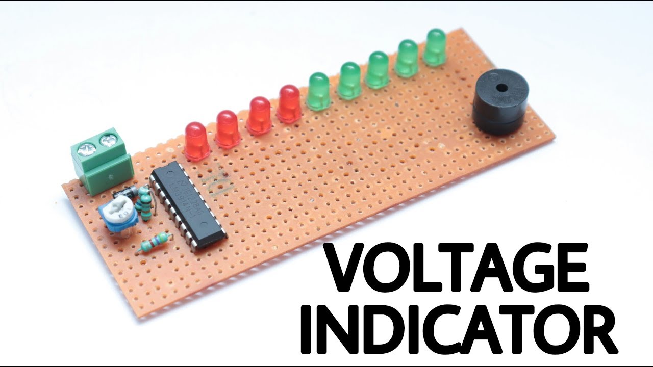 Voltage Level Indicator using lm3914 | volt indicator