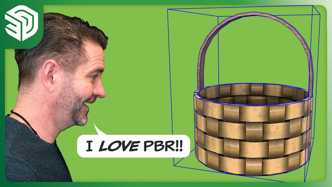 Transforming a Woven Basket Model with PBR ✨ (SketchUp Tutorial)