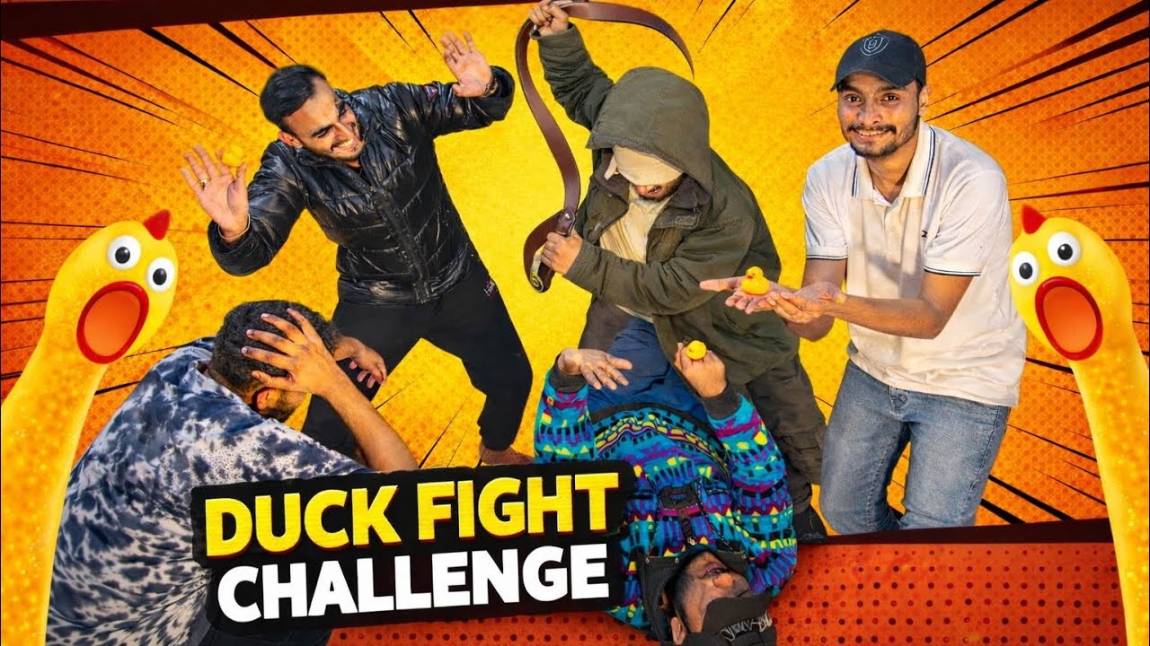 Duck fight challenge with boys extremely gone wrong😆🥲#viral #trending #foryou #boyss 