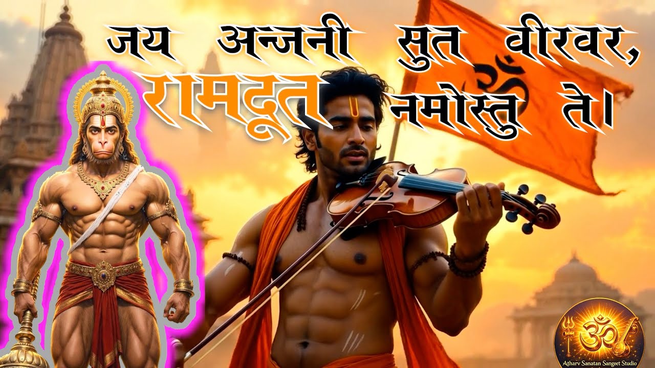 जय अञ्जनीसुत वीरवर | Powerful Hanuman Sanskrit Bhajan | Ram Bhakti Hanuman Stuti | ASS Studio