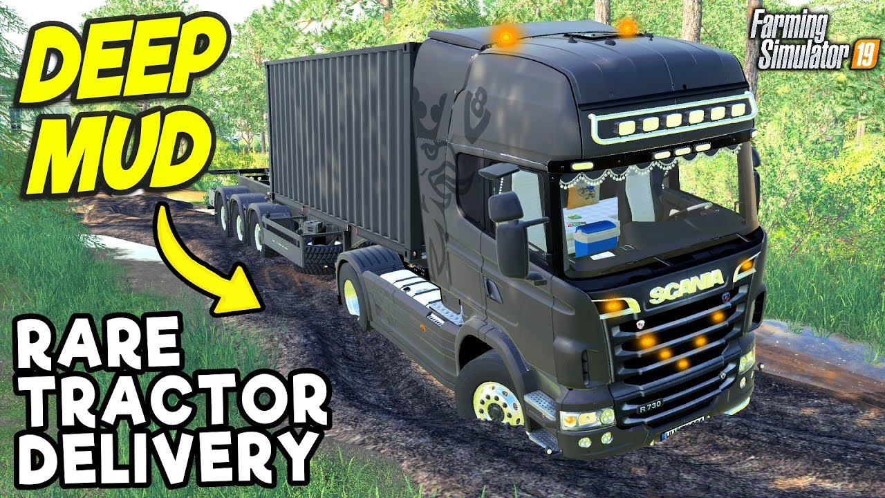 DELIVERING A RARE TRACTOR IN THE MUD | Farming Simulator 19