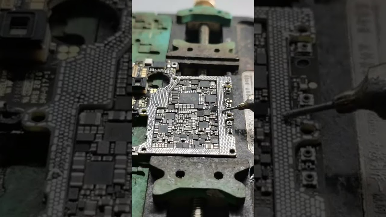 Huawei motherboard repair under the microscope#shorts
