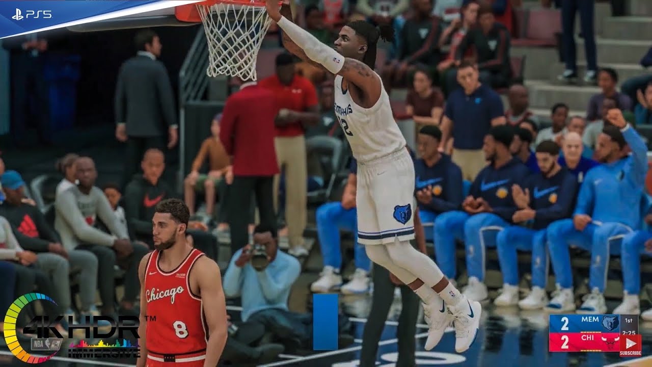 Chicago Bulls vs Memphis Grizzlies 4K! Full Game Highlights NBA 2K22 PS5 Gameplay