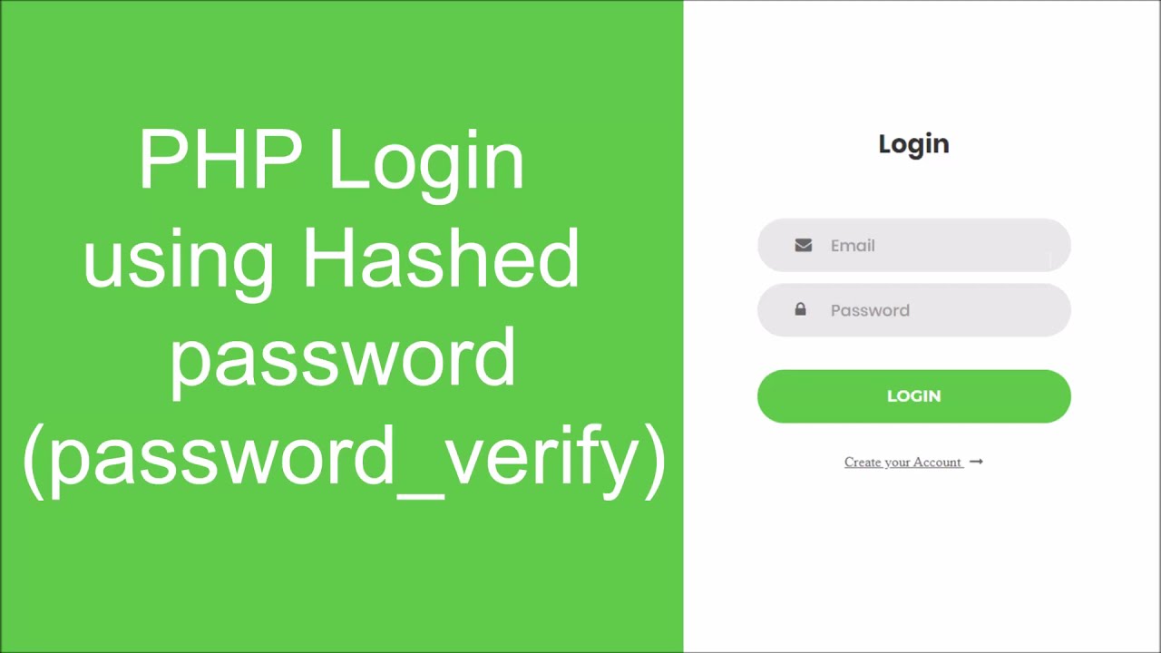 PHP Login using Hashed Password | password_verify