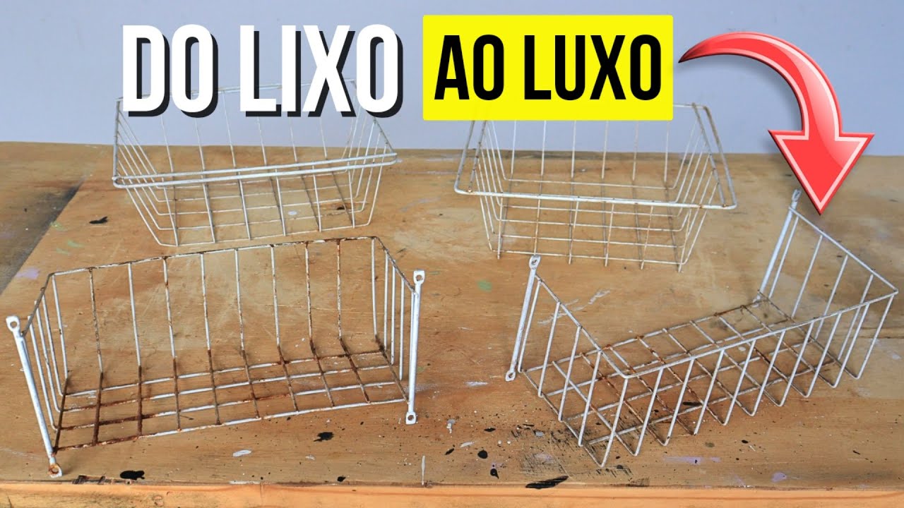 TRANSFORMEI esses CESTOS VELHOS em uma IDEIA INCRÍVEL! DIY DECORAÇÃO - DO LIXO AO LUXO!!