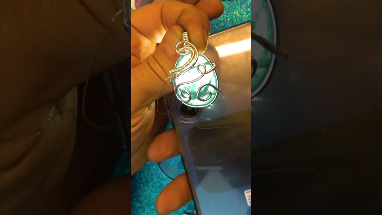#tutorial Tecnica Wire Ciondolo  Pietra Naturale Fluorite #wirewrapping #homemade