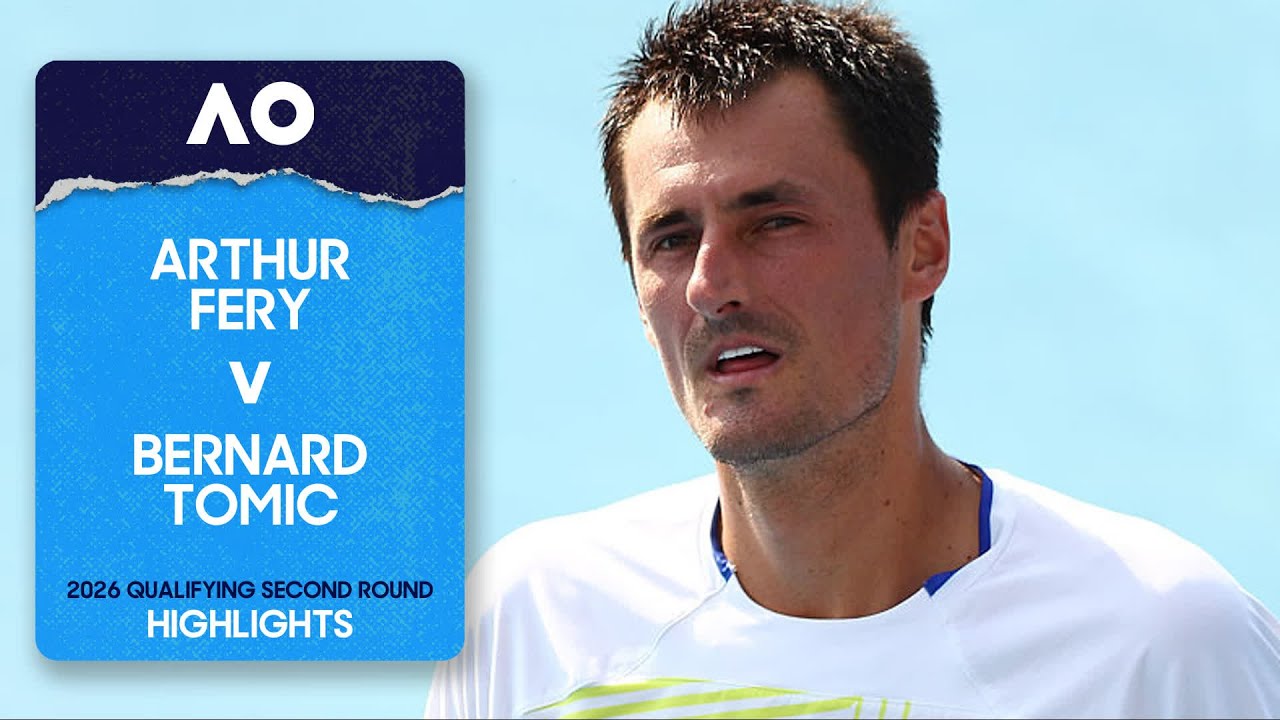 Arthur Fery v Bernard Tomic Highlights | Australian Open 2026 Qualifying Second Round