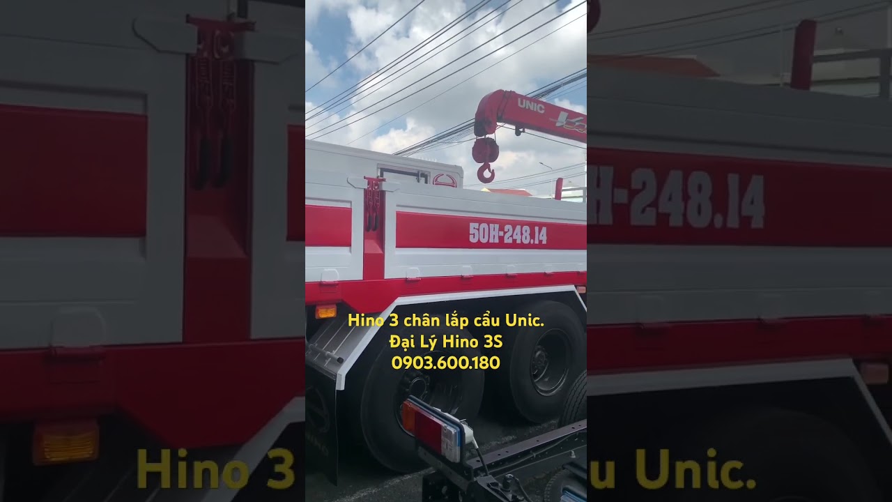 Top hino cực đẹp, Hino 3 ch&acirc;n lắp cẩu Unic #shorts #short #hino #truck