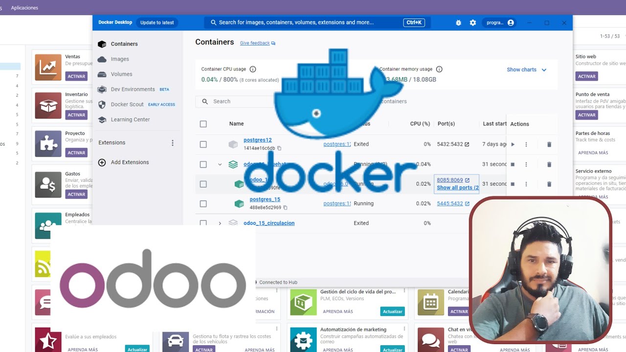 Odoo 16 Video 1 - Instalar Docker y Odoo versión 16