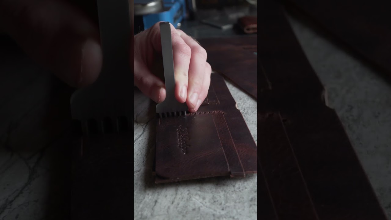 Handmade Leather Wallet | S.J Badger | Badalassi Tobacco #Leather #leathercraft
