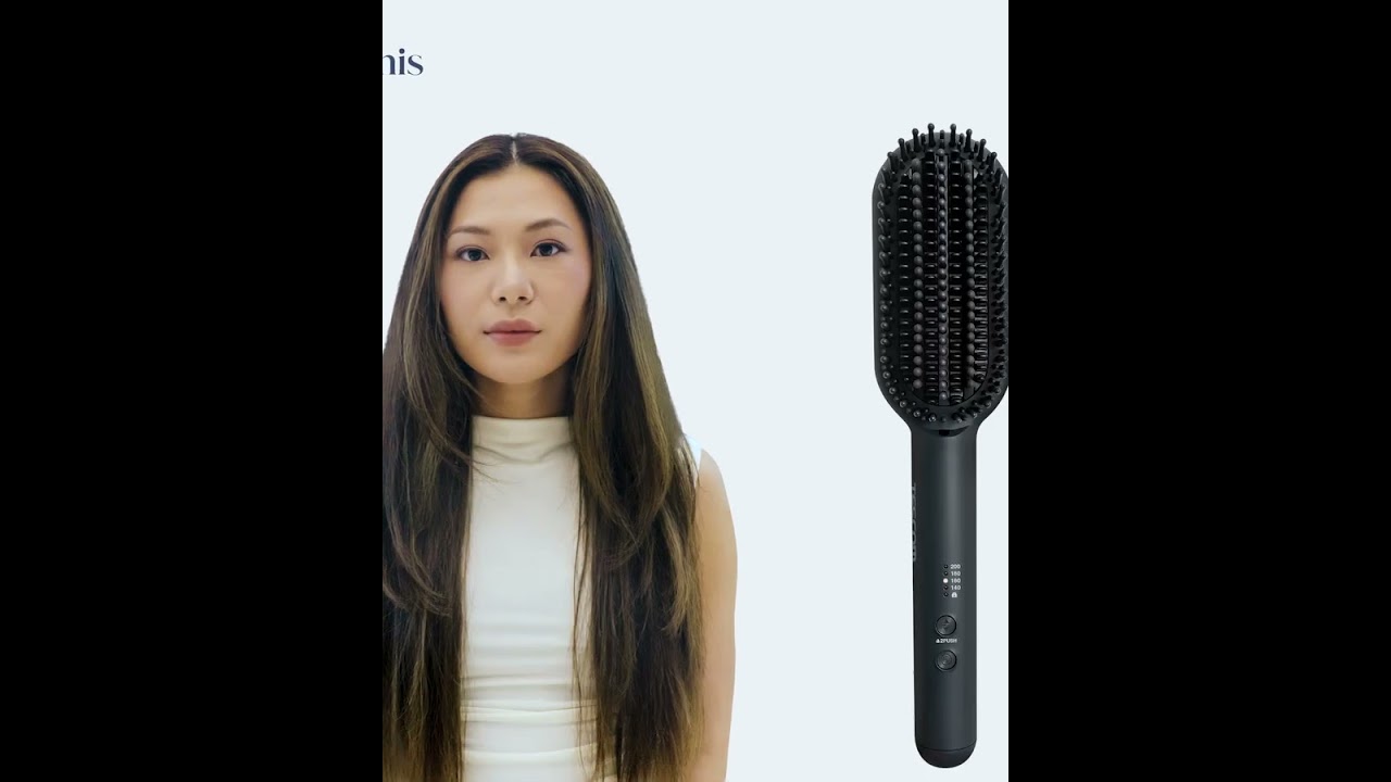 Instant smooth & straight with Tescom Ionic Smooth Hot Brush TB550ID ✨