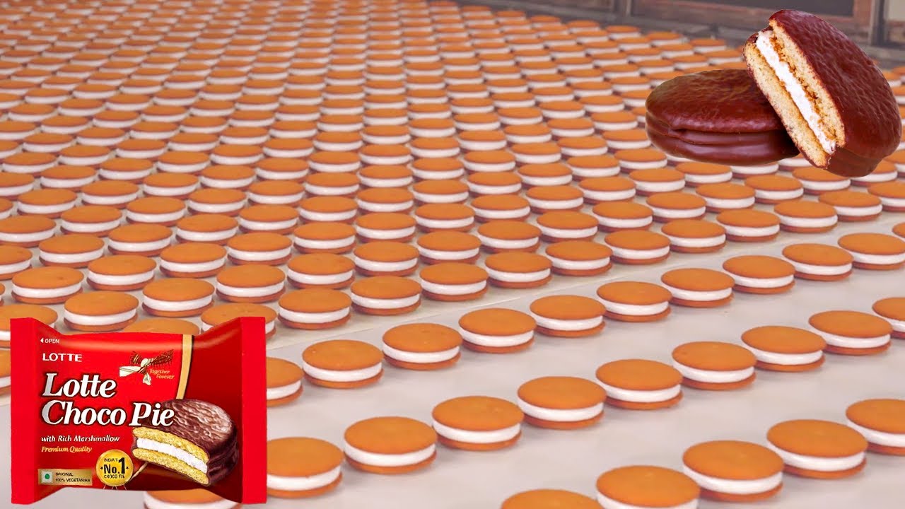 Choco Pie Factory | How Choco Pie Are Made In Modern Food Factory