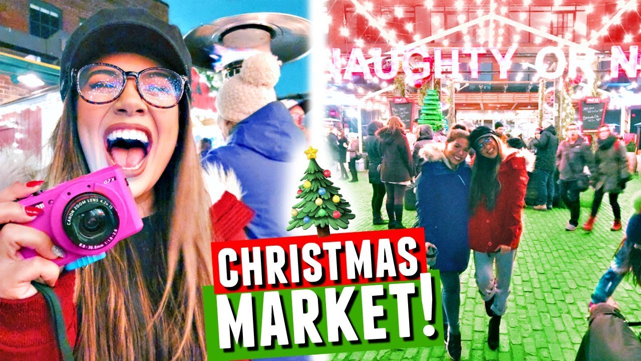 TORONTO CHRISTMAS MARKET! Shopping, Decorations & Apple Cider | Vlogmas Day 6