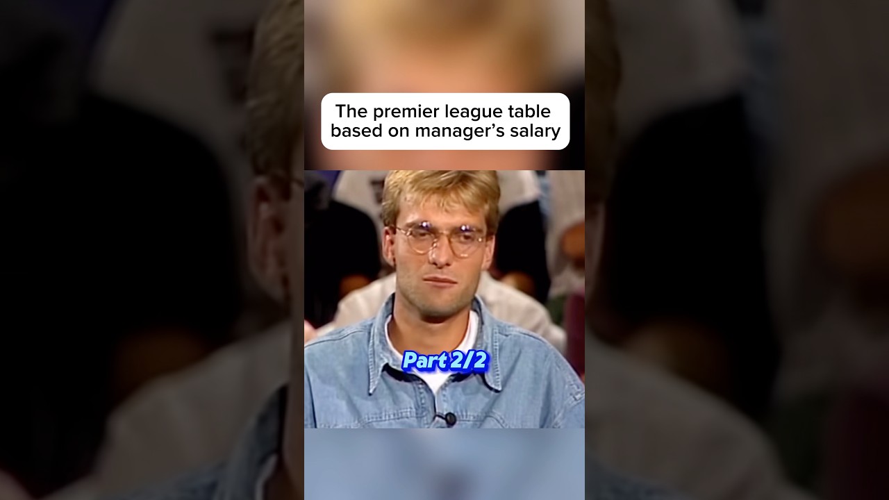 The premier league table based on manager&rsquo;s salary