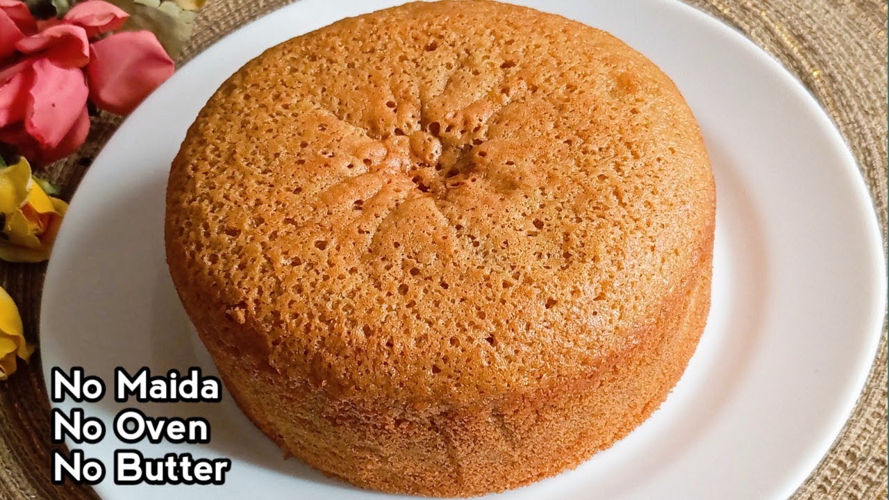 Wheat-Flour Cake Recipe | No Oven | No Maida | No Butter | Healthy Cake Recipe