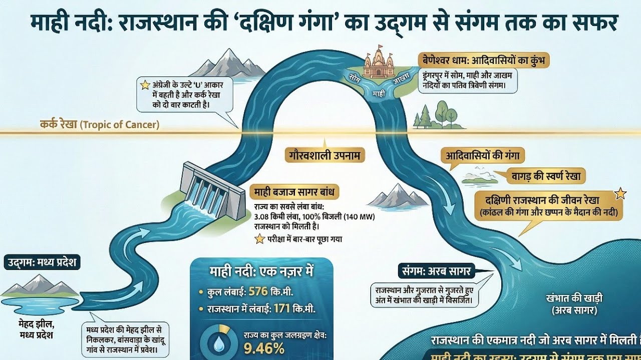 Rajasthan Geo. ll माही नदी (अरब सागरीय नदी तंत्र) ll By RPSCRajpath 