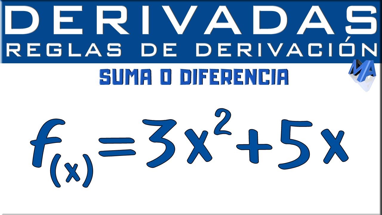 Derivada de una suma o diferencia | Reglas de derivación