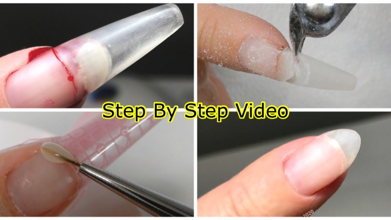 Fix a Broken Nail The correct Way !  - I Remove The Broken Nail & Sculpt a Short Gel Extension