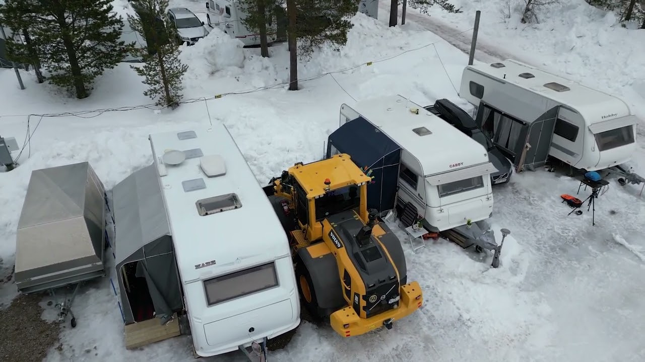 BestGrip skruvdubb på Volvo hjullastare hos Caravan Club