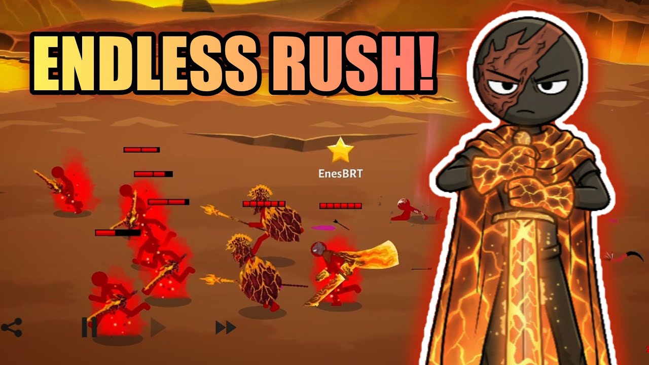 Бесконечная гонка с генералом Вратнаром и Огнепожирателями! Stick War: Saga