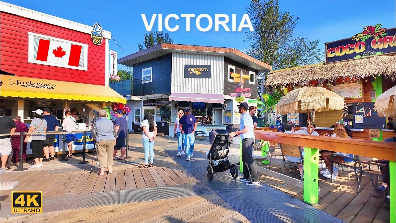 Victoria Fisherman's Wharf and Water Taxi to Downtown | 4K