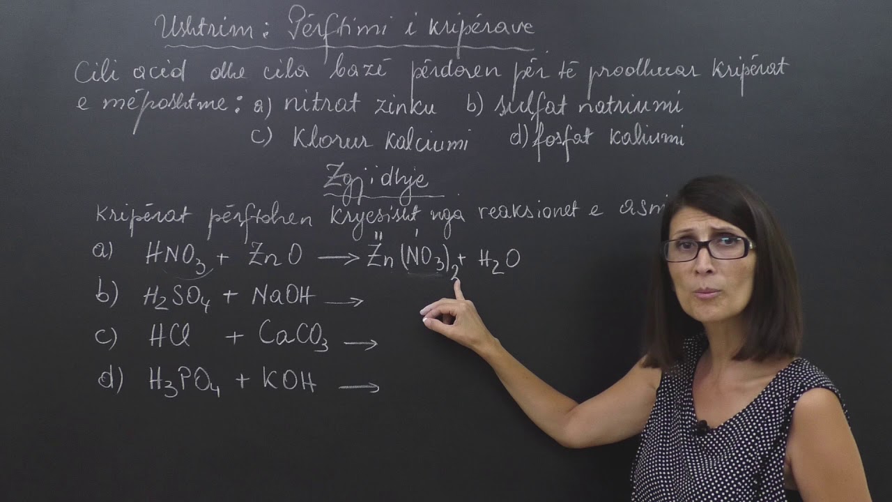 KIMIA 9 - Perfitimi i kriperave / Ushtrim