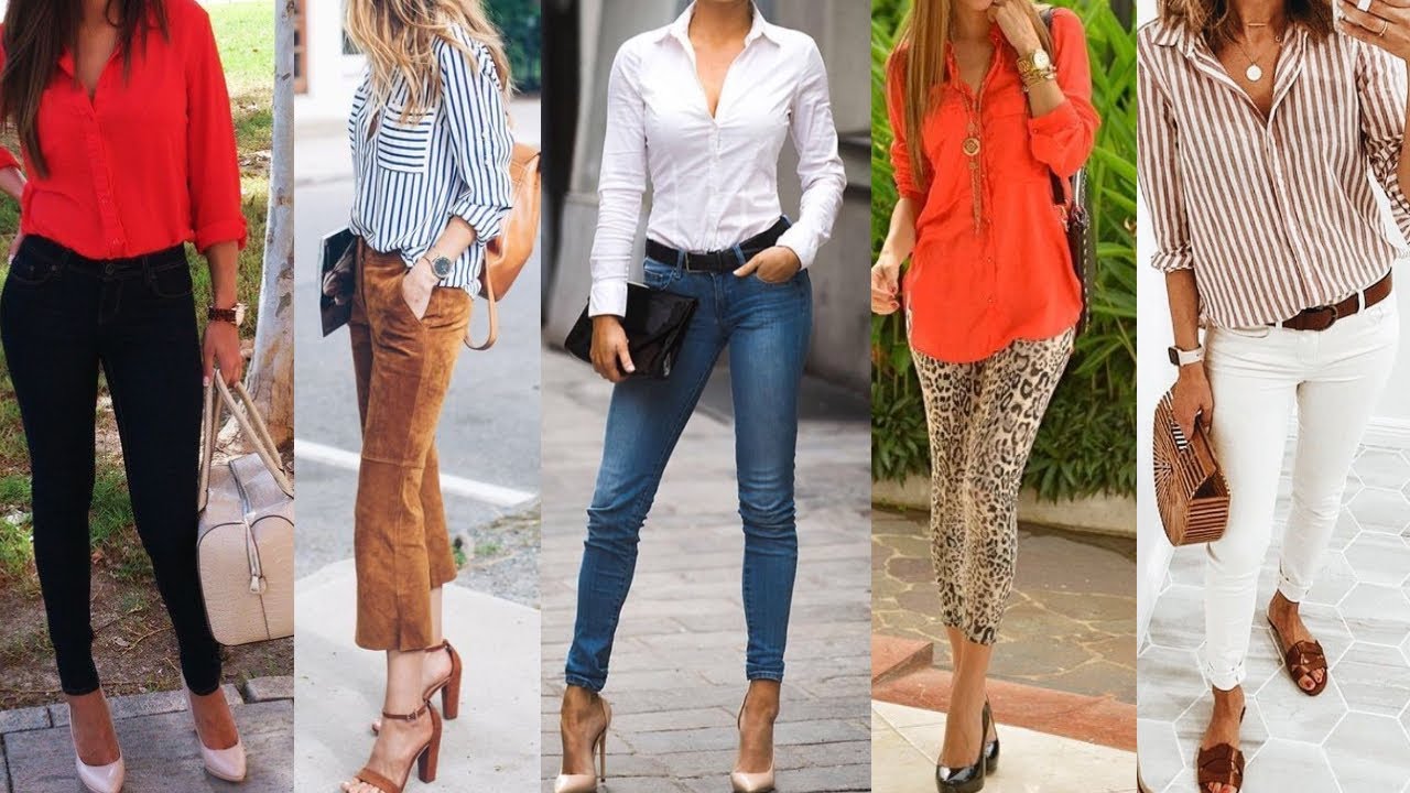 OUTFITS CON BLUSAS ELEGANTES Y SENCILLAS DE MODA LOOKS SENCILLOS Y ELEGANTES CON BELLAS BLUSAS 2022