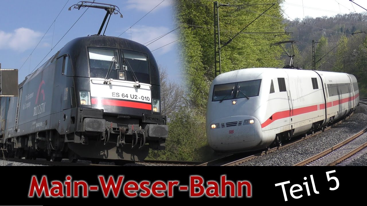 Main-Weser-Bahn - Teil 5 - Felsberg-Wolfershausen mit ICE-Umleitungsverkehr (4K)