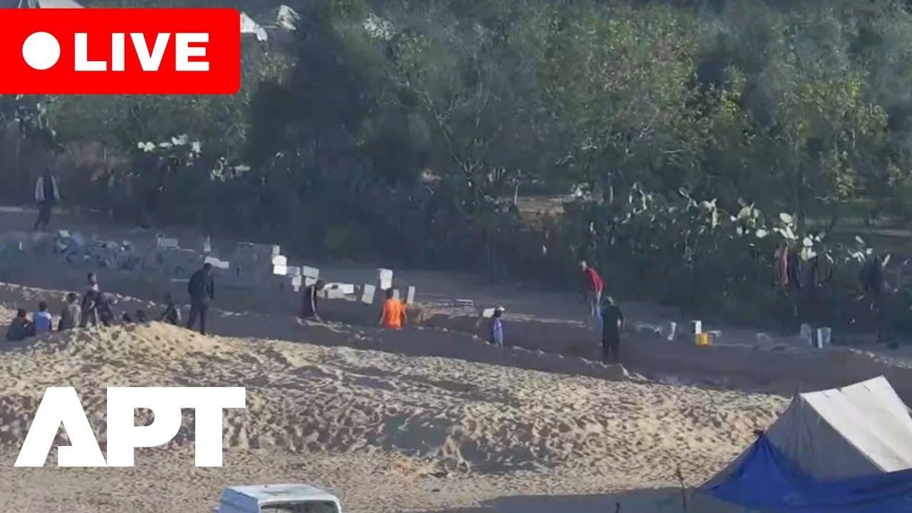 LIVE | Mass Burial Held for Unidentified Palestinians Killed in Gaza Conflict | APT