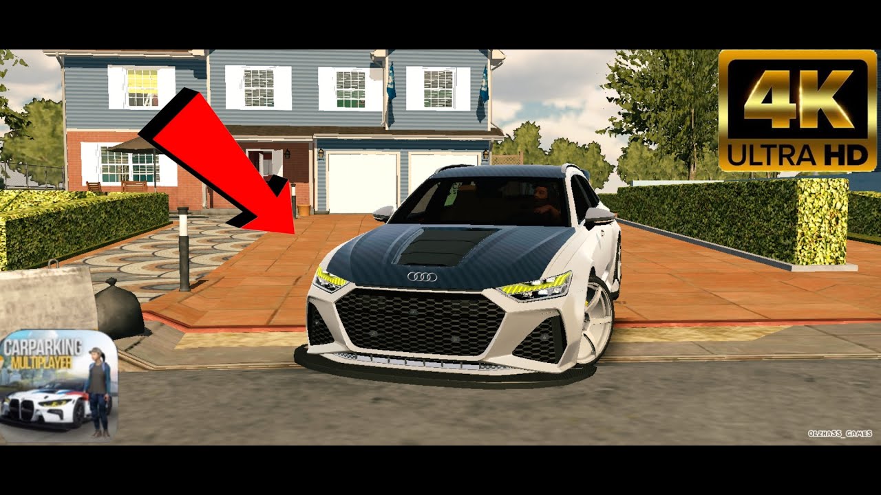 Cruising in my (Audi RS6 Avant C8)in Car Parking Multiplayr Gameplay 